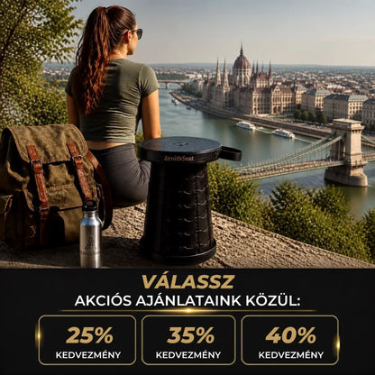 ZenithSeat™ Prémium Teleszkópos Szék – Bárhol, Bármikor!