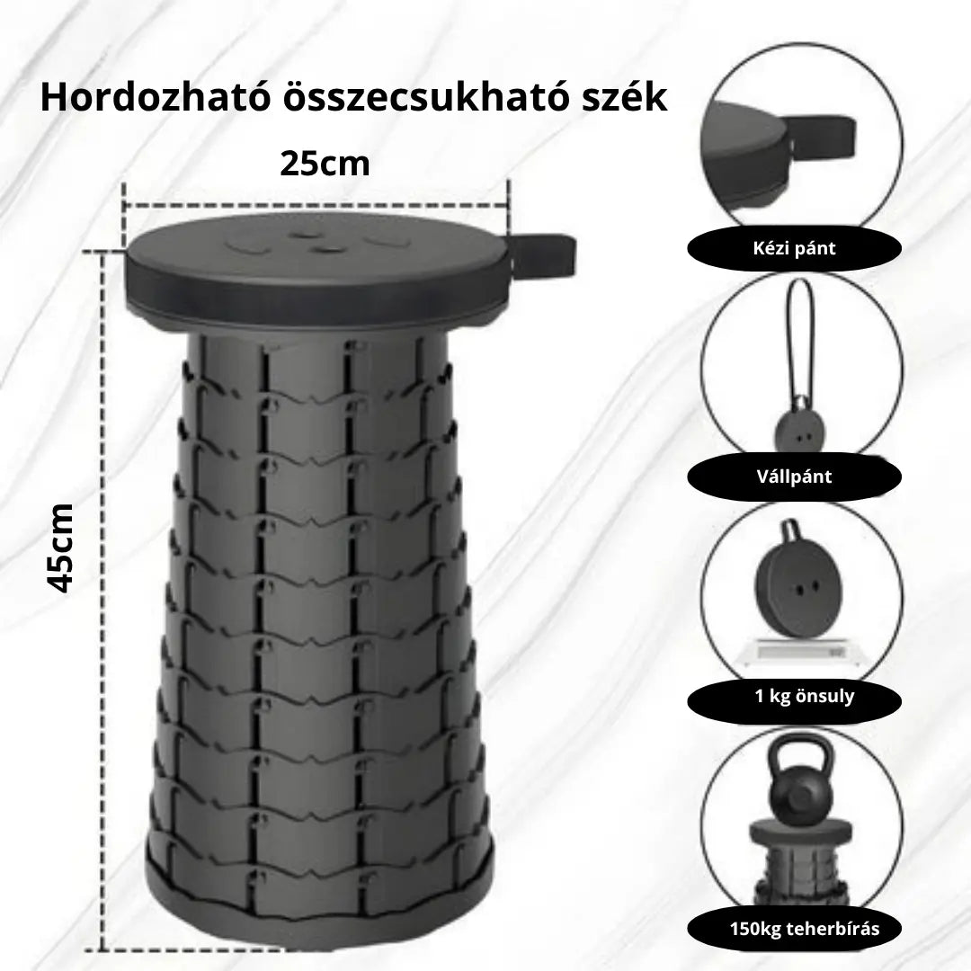 ZenithSeat™ Prémium Teleszkópos Szék – Bárhol, Bármikor
