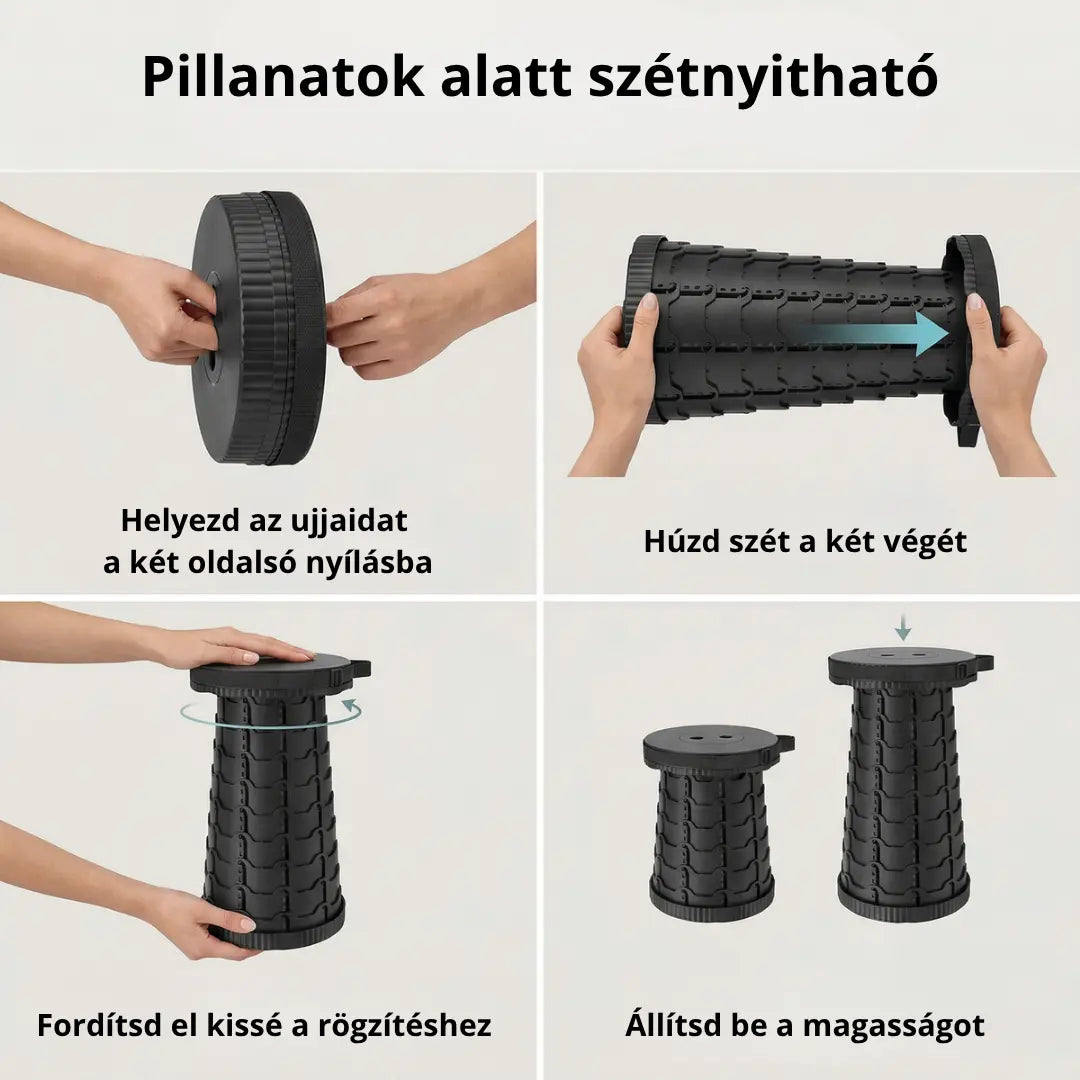 ZenithSeat™ Prémium Teleszkópos Szék – Bárhol, Bármikor
