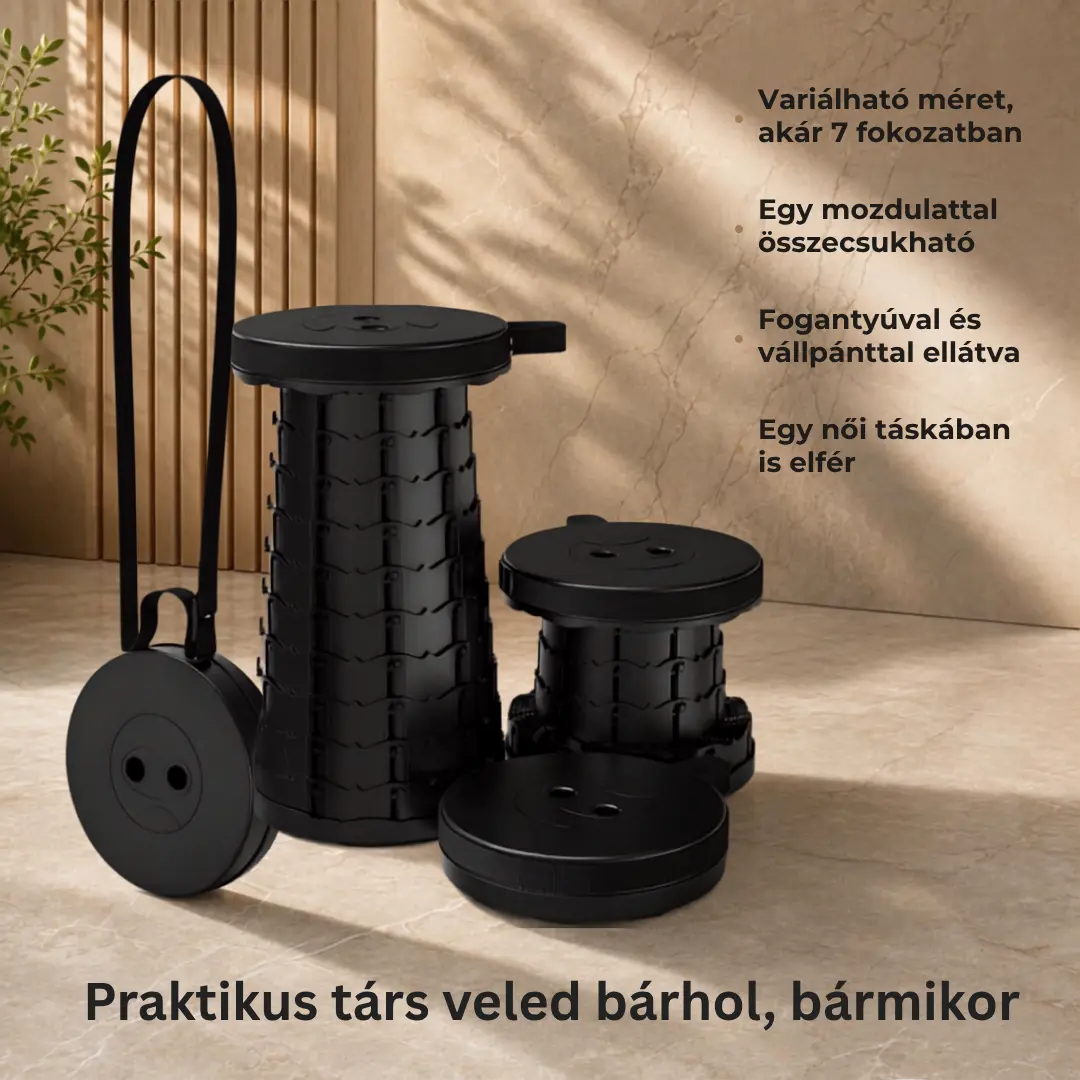 ZenithSeat™ Prémium Teleszkópos Szék – Bárhol, Bármikor!